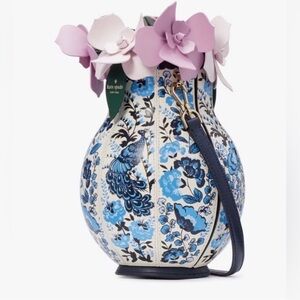 Kate Spade Perfect Plume 3D Flower Vase Crossbody Bag Novelty Floral Purse NWT
